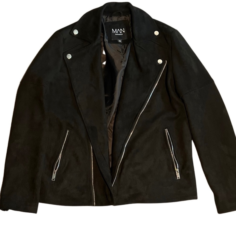 Black suade boohoo man jacket!